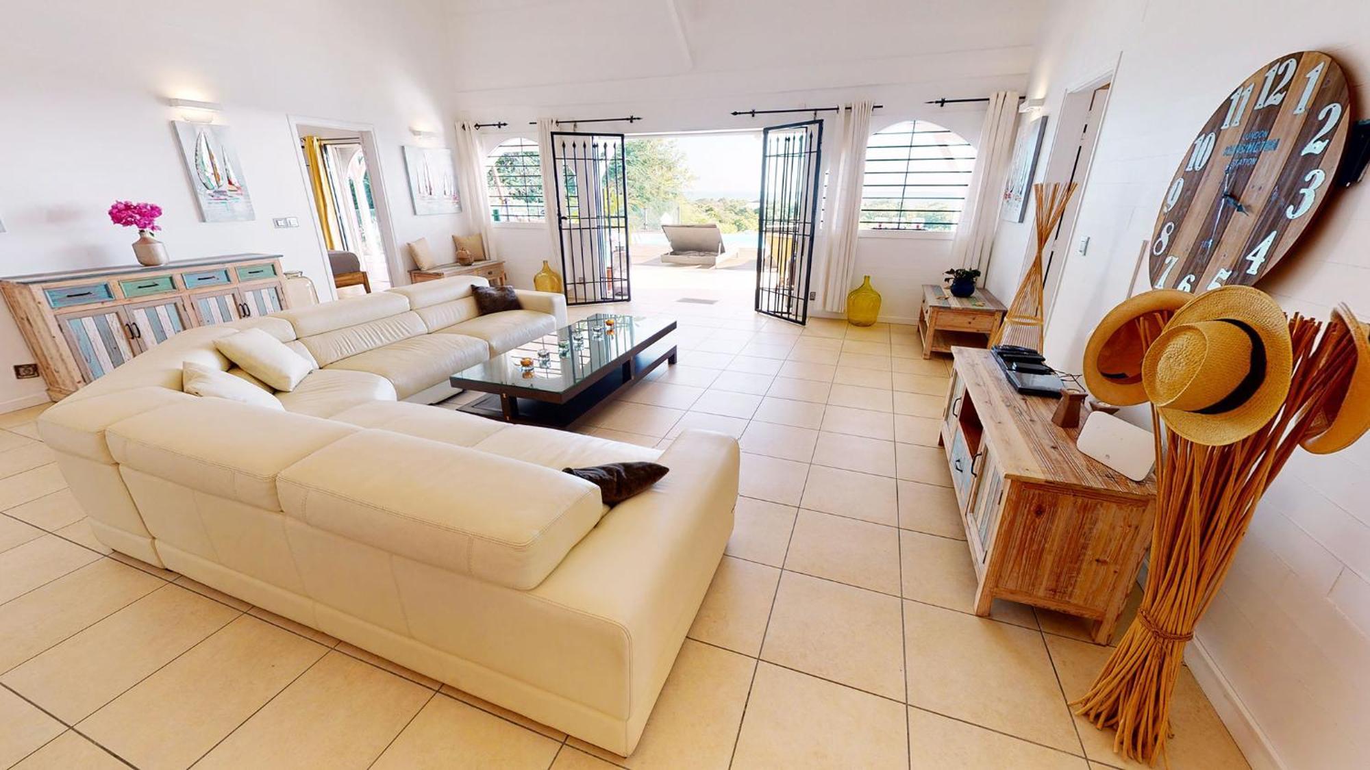 Villa Deluxe L'Hacienda Villa Vue Mer 180 Piscine Jacuzzi Proche Plage Marina Golf Pointe Des Chateaux Et Casino Jardin Clos Voyage Durable Saint-Francois  Szoba fotó